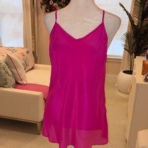 J. Crew Fuschia Silk Cami Tunic